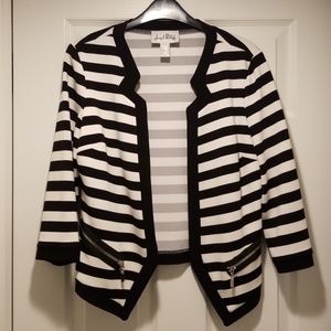 Joseph Ribkoff black and white stripped blazer size 10